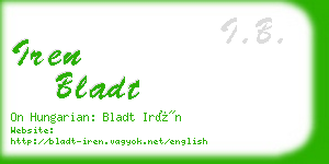 iren bladt business card